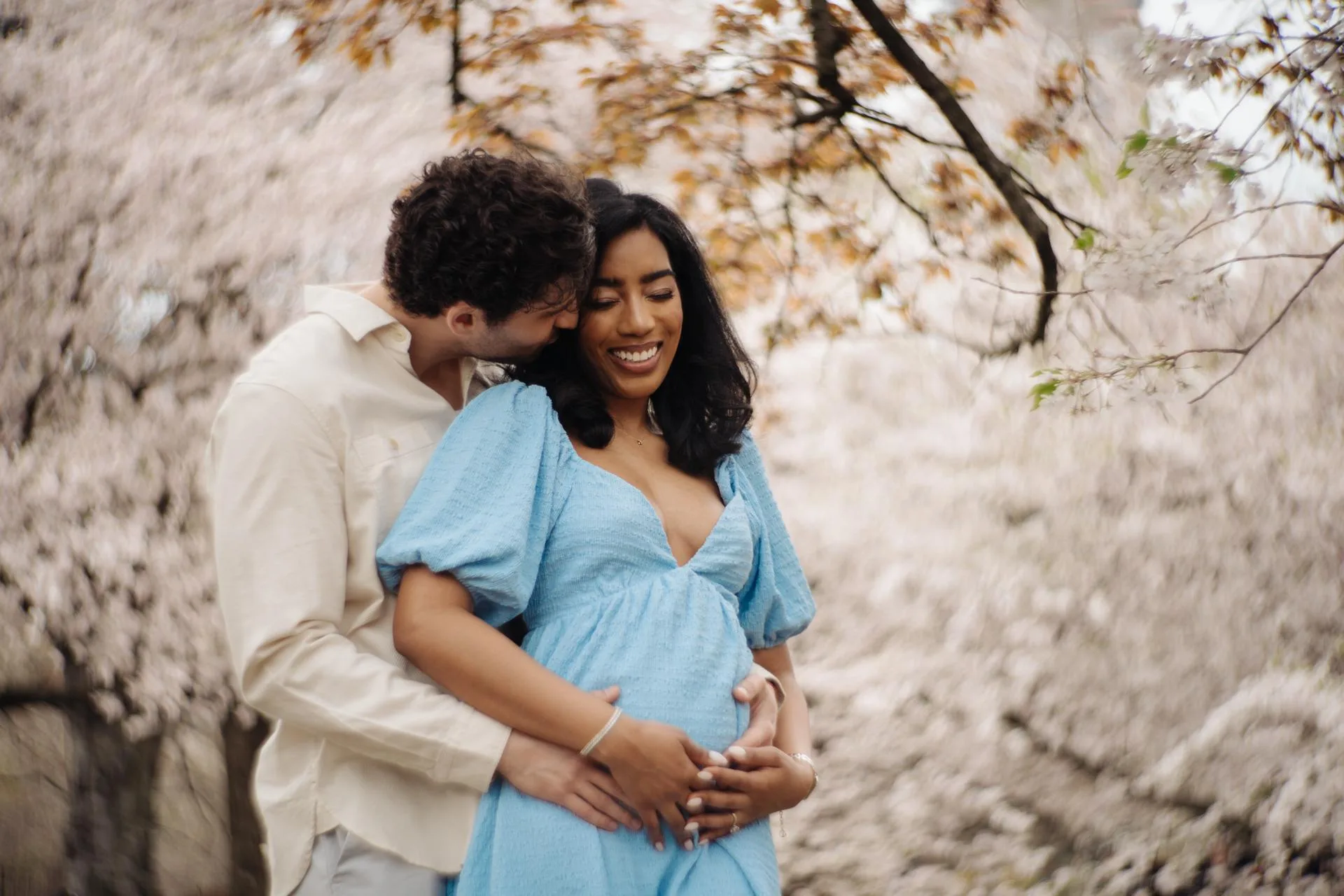 A Cherry Blossom Maternity Shoot in Central Park